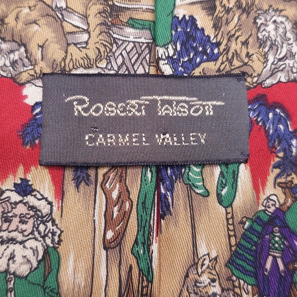 Robert Talbott Tie Christmas Holiday Party Santa Dogs Cats Silk Italy Novelty - Picture 4 of 7